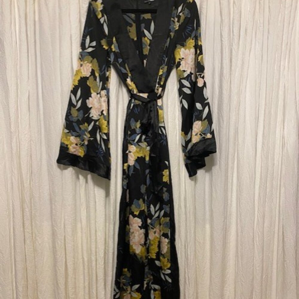 Fashion Nova Rooting For You Floral Jumpsuit Black Size Medium